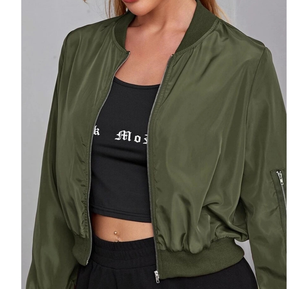 Army Green Bomber Jackert